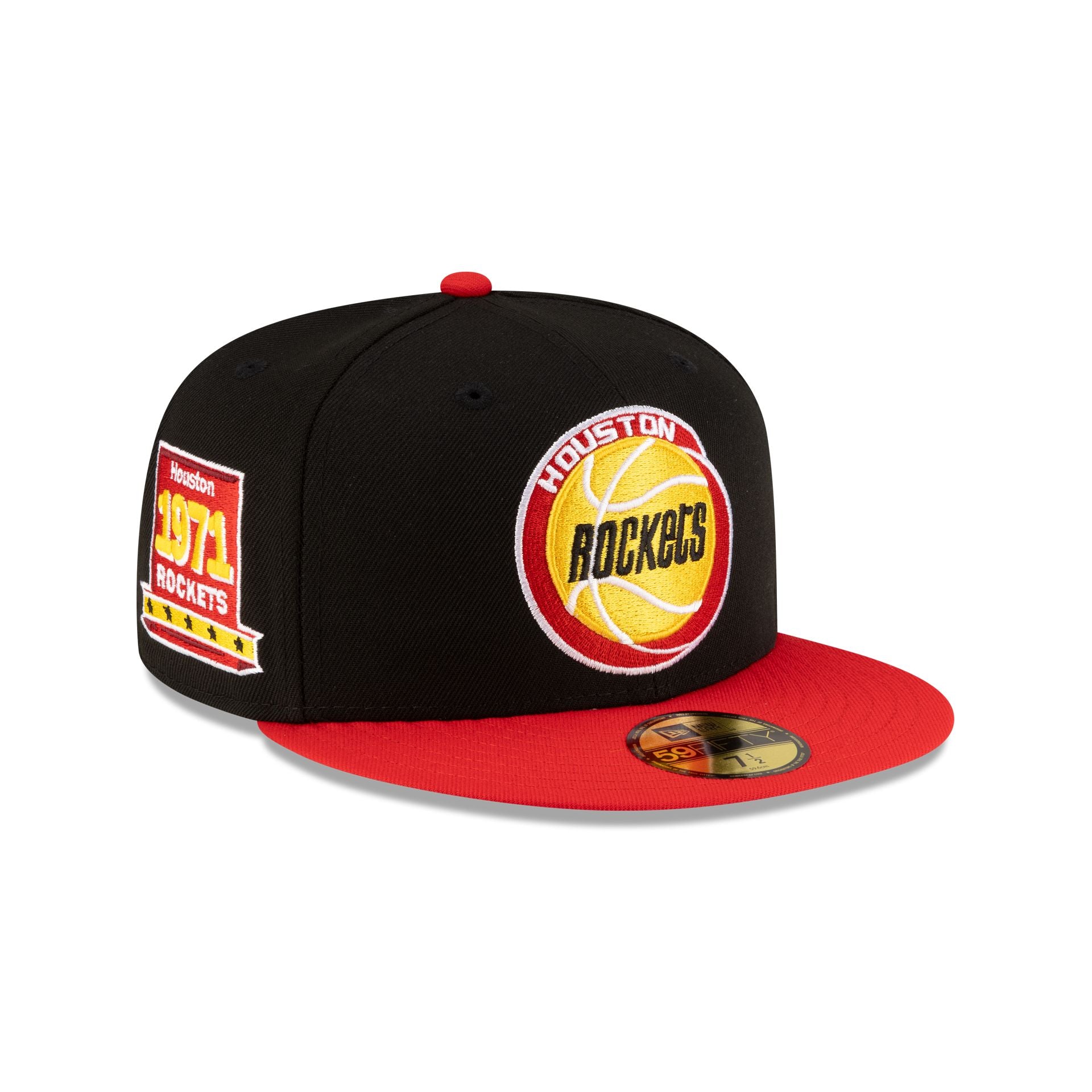 Houston Rockets 1972-1995 Hardwood Classics Black 59FIFTY Fitted Hat ...