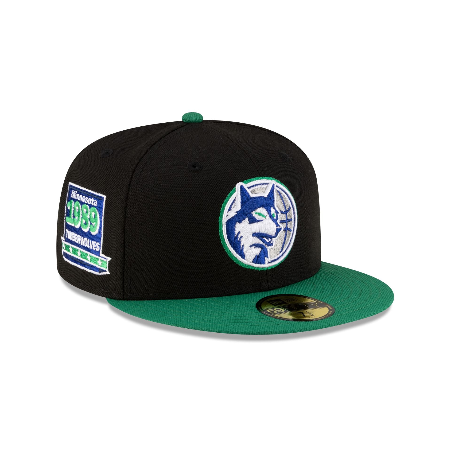 Minnesota Timberwolves 1989-1996 Hardwood Classics Black 59FIFTY Fitted Hat