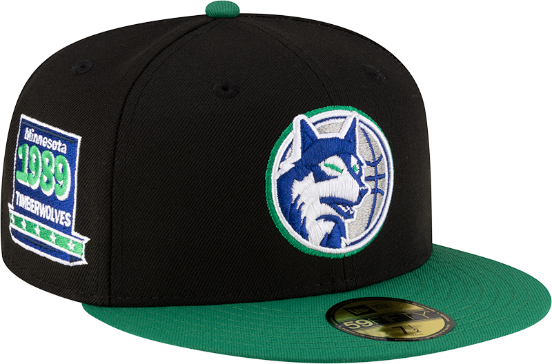 Minnesota Timberwolves 1989-1996 Hardwood Classics Black 59FIFTY Fitted Hat