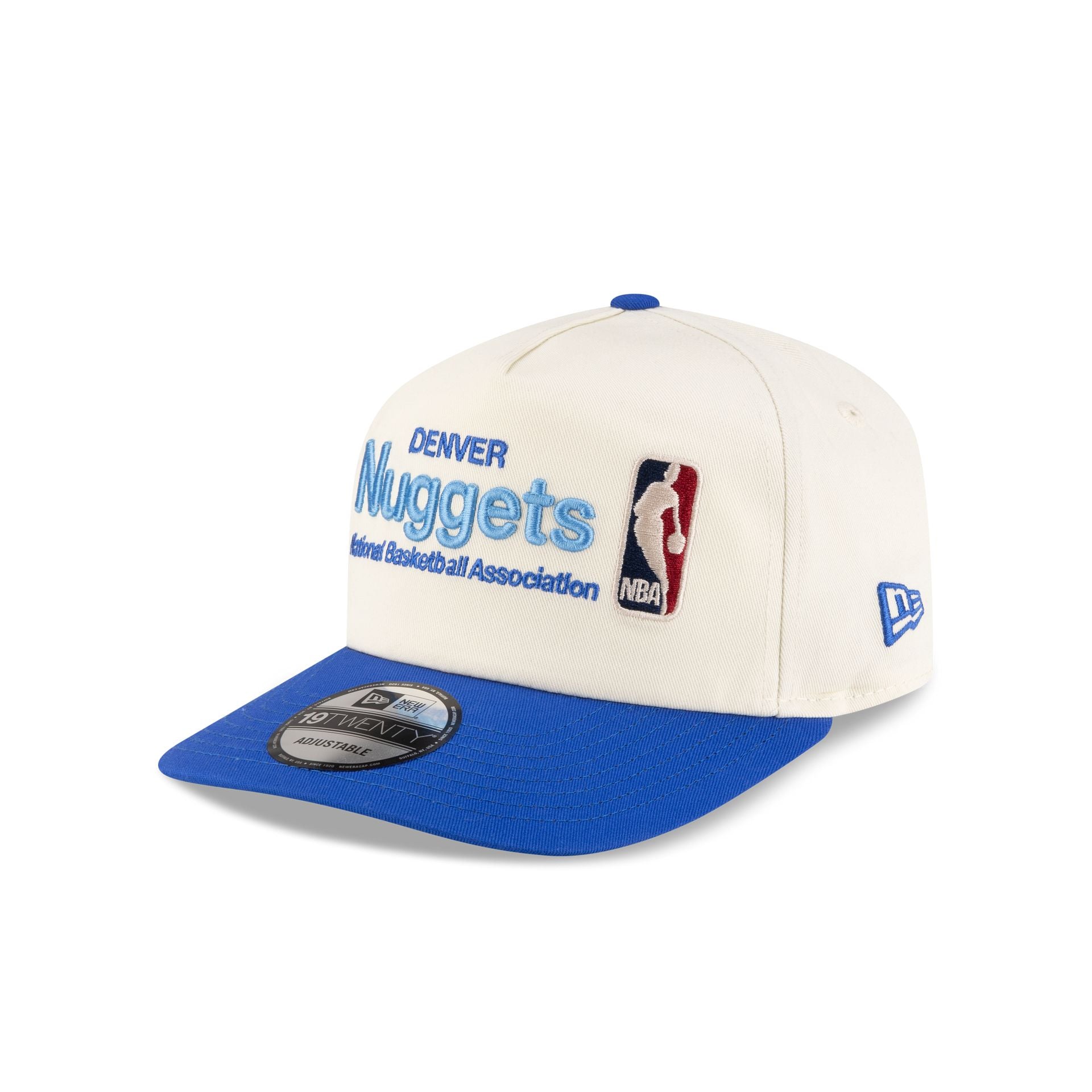 Denver Nuggets 2008-2018 Hardwood Classics Sign Stack Chrome White 19TWENTY Adjustable Hat