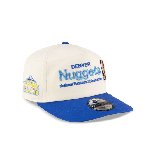 Denver Nuggets 2008-2018 Hardwood Classics Sign Stack Chrome White 19TWENTY Adjustable Hat - New Era Cap