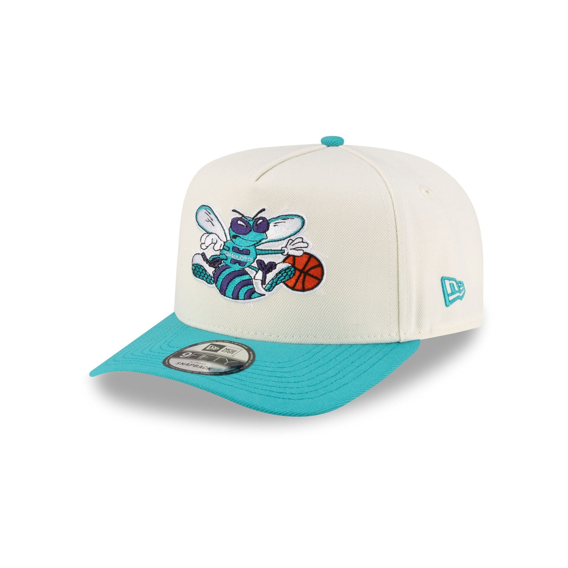 Charlotte Hornets 1988-2002 Hardwood Classics Express Chrome White 9FIFTY A-Frame Snapback Hat