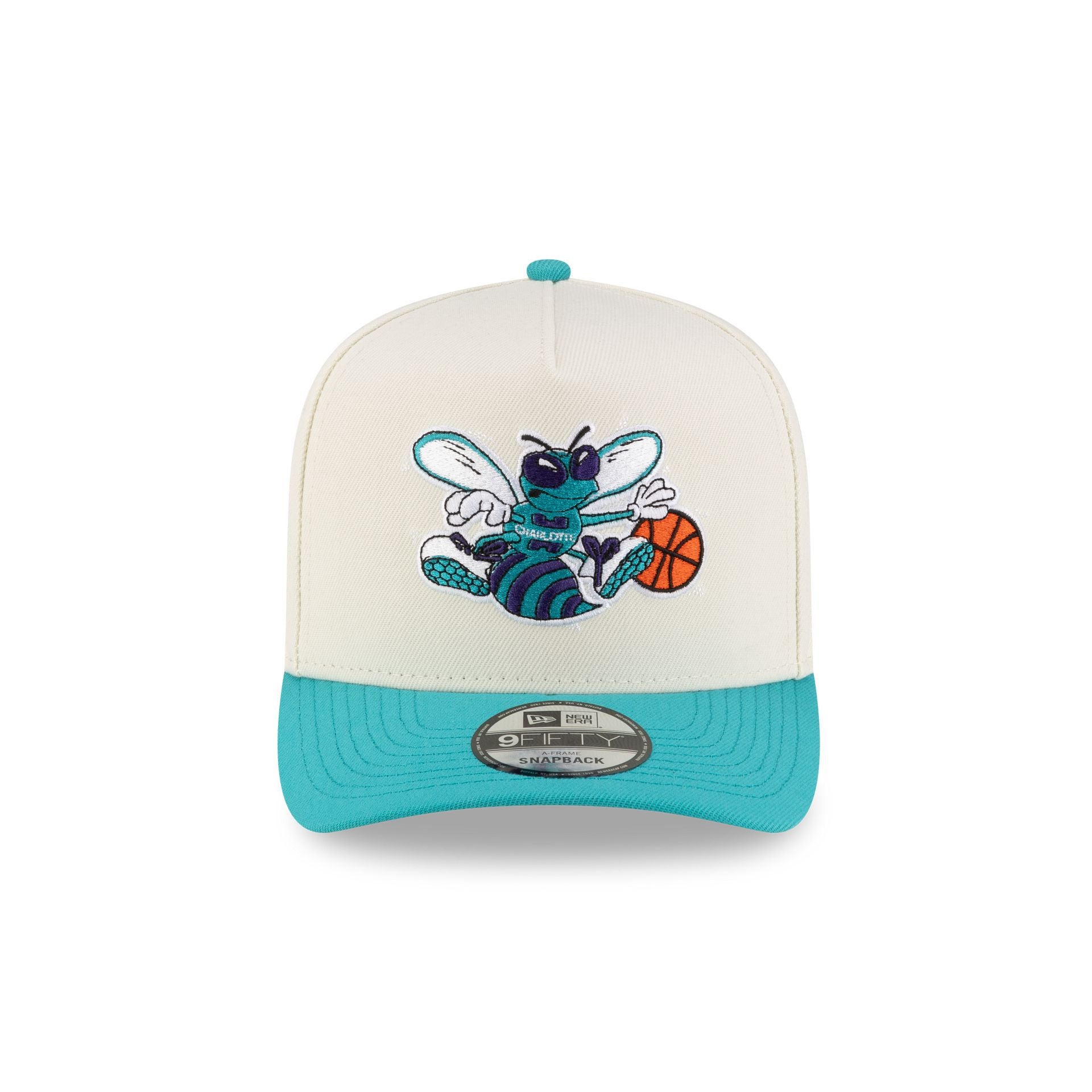 Charlotte Hornets 1988-2002 Hardwood Classics Express Chrome White 9FIFTY A-Frame Snapback Hat