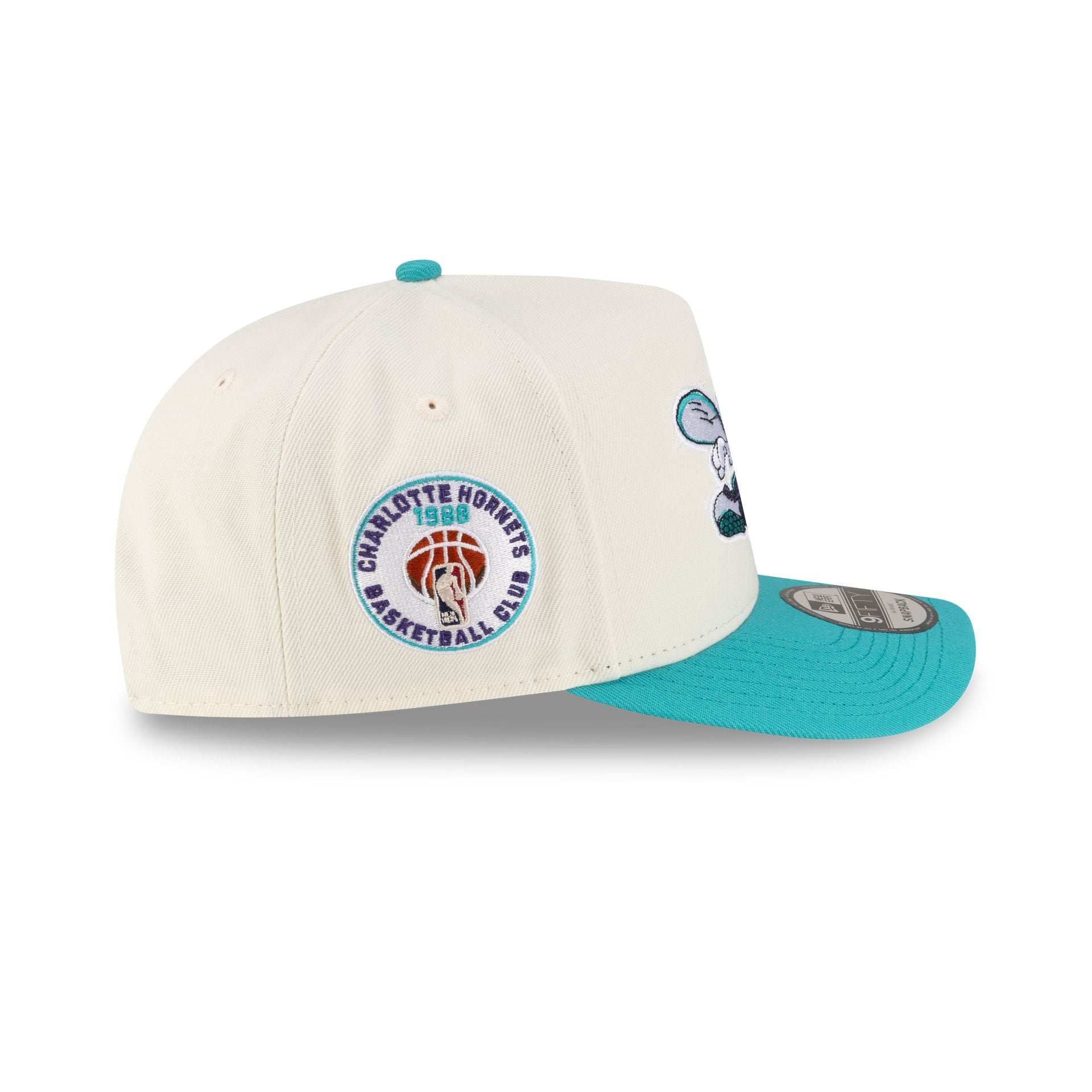 Charlotte Hornets 1988-2002 Hardwood Classics Express Chrome White 9FIFTY A-Frame Snapback Hat