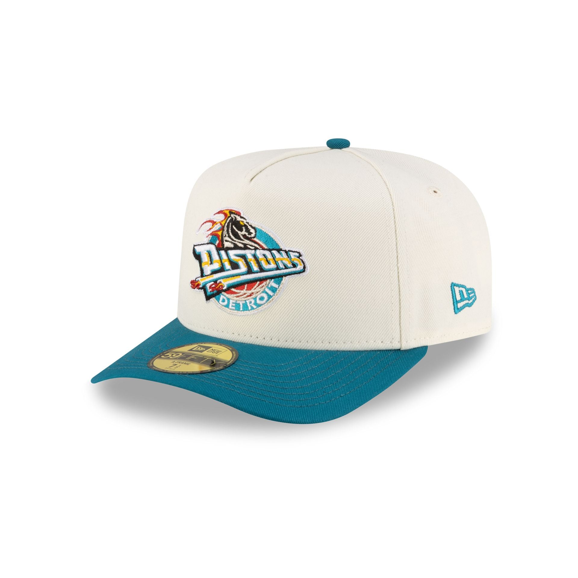 Detroit Pistons 1996-2001 Hardwood Classics Express Chrome White 9FIFTY A-Frame Snapback Hat