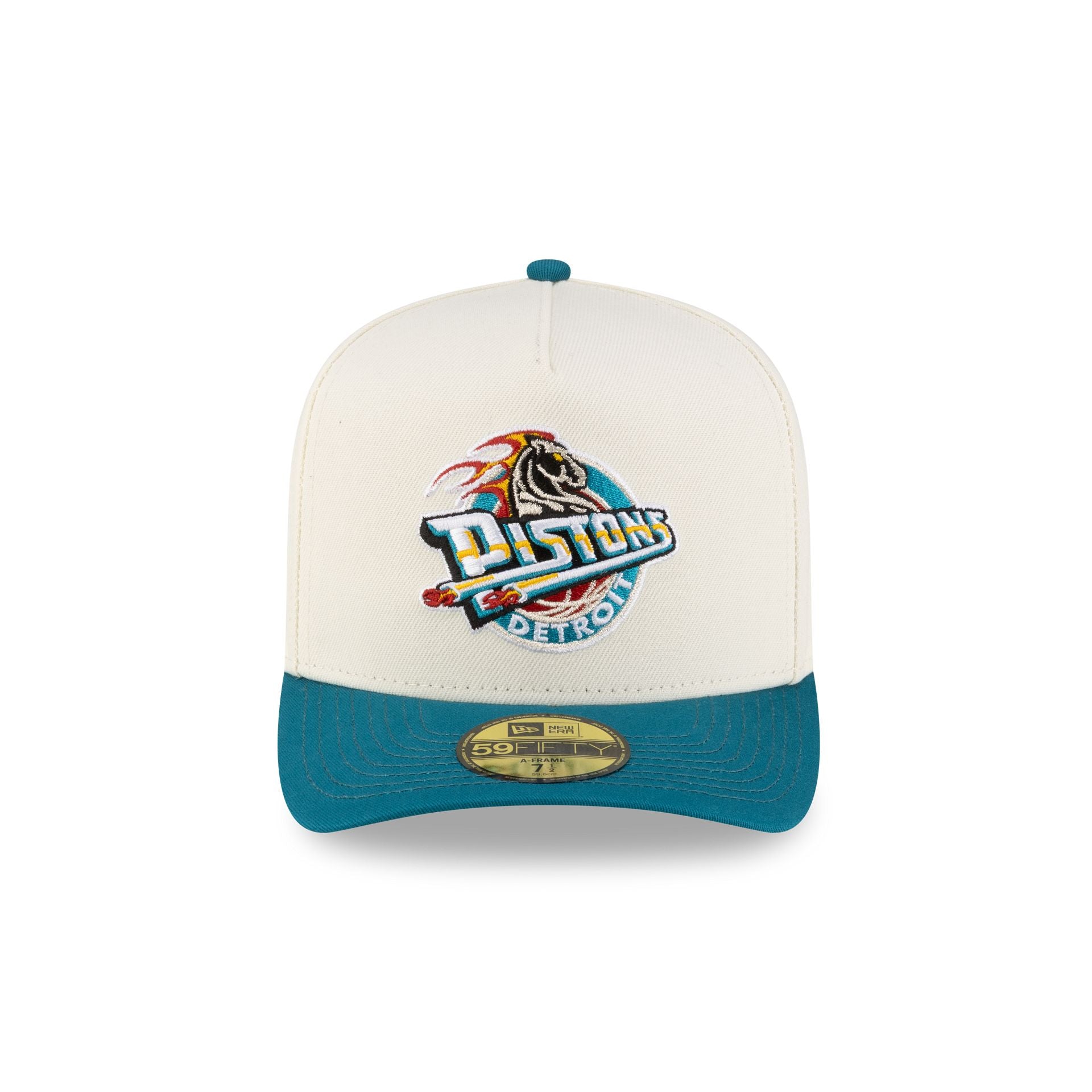 Detroit Pistons 1996-2001 Hardwood Classics Express Chrome White 9FIFTY A-Frame Snapback Hat