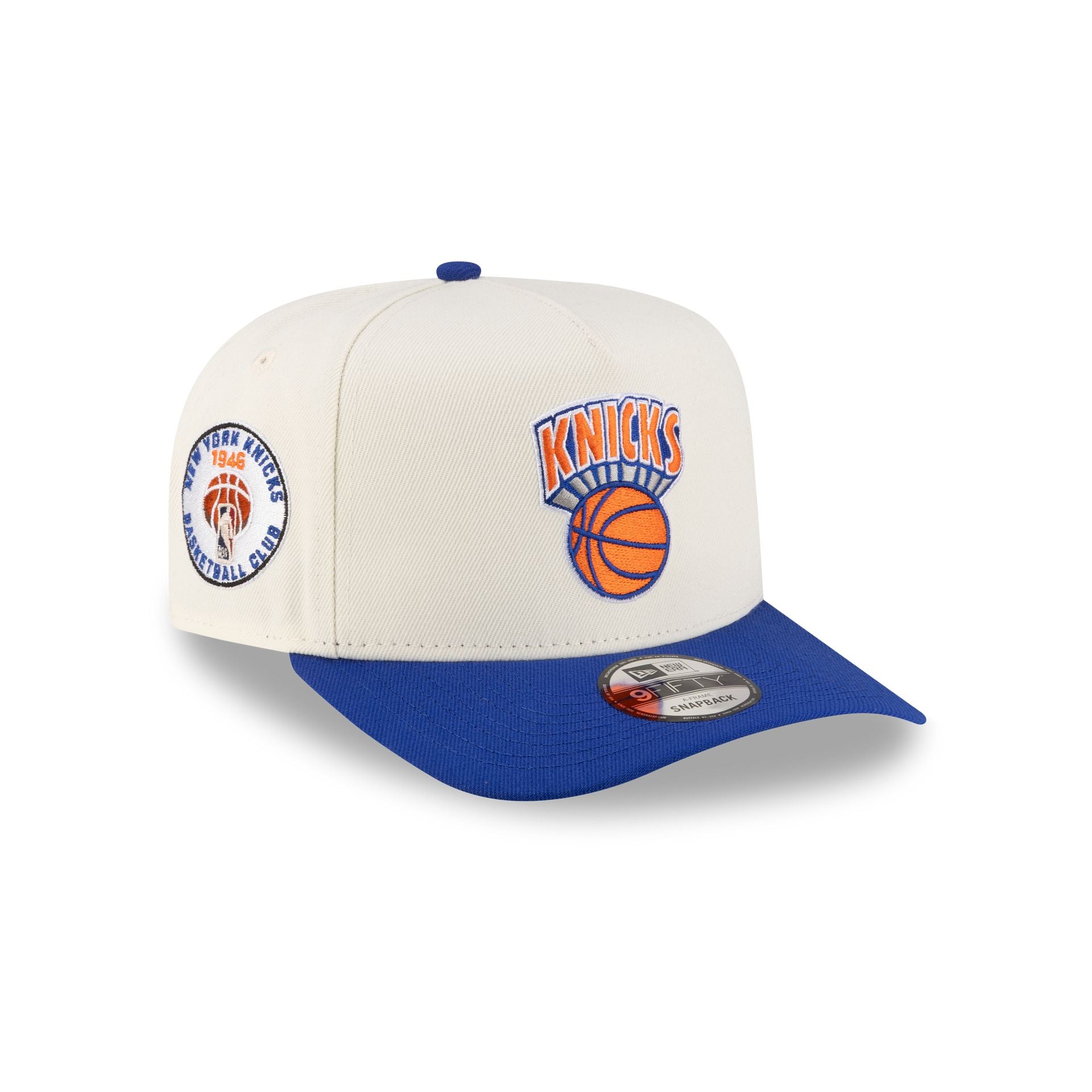 New York Knicks 1964-1992 Hardwood Classics Express Chrome White 9FIFTY A-Frame Snapback Hat