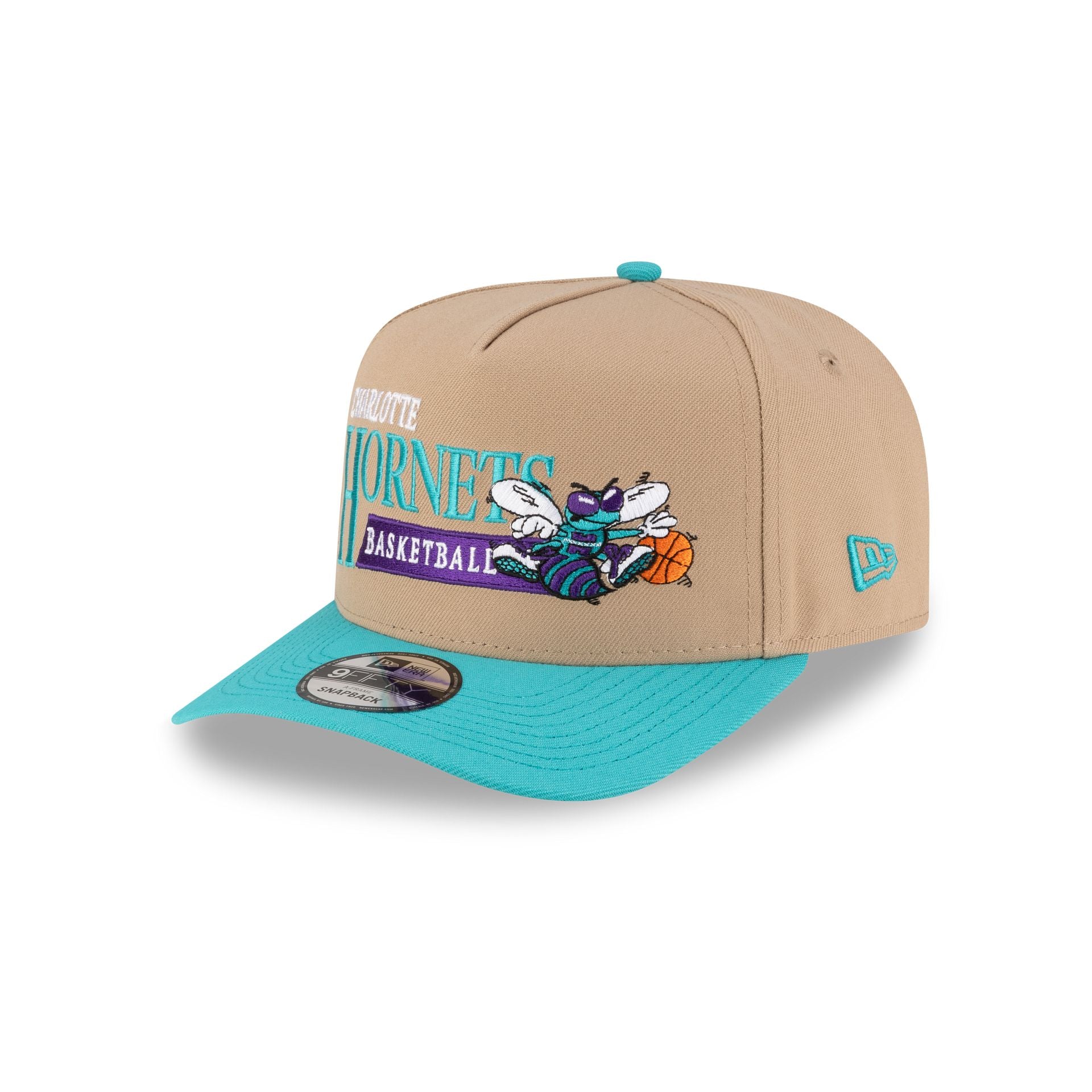 Charlotte Hornets 1988-2002 Hardwood Classics Liner Camel 9FIFTY A-Frame Snapback Hat