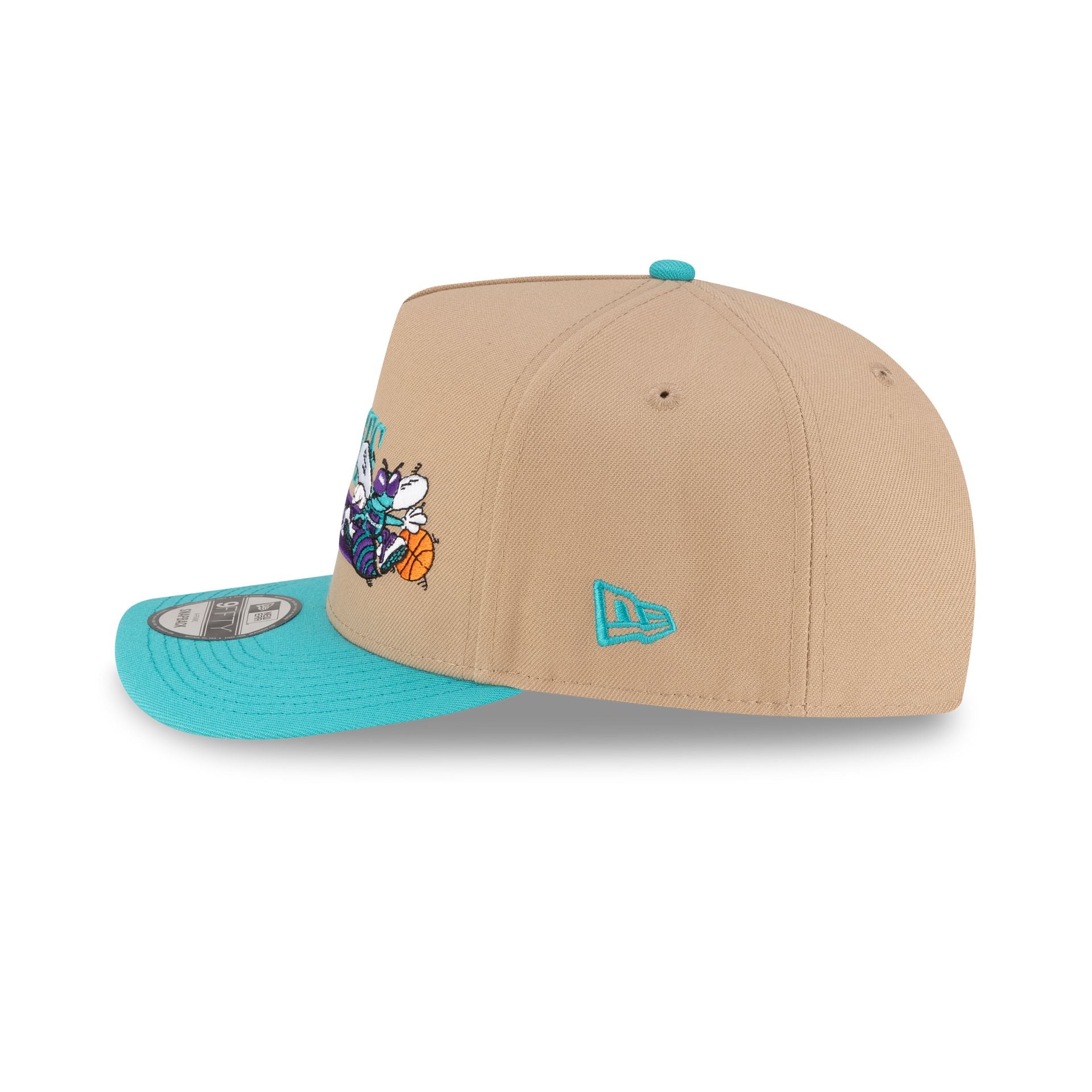 Charlotte Hornets 1988-2002 Hardwood Classics Liner Camel 9FIFTY A-Frame Snapback Hat