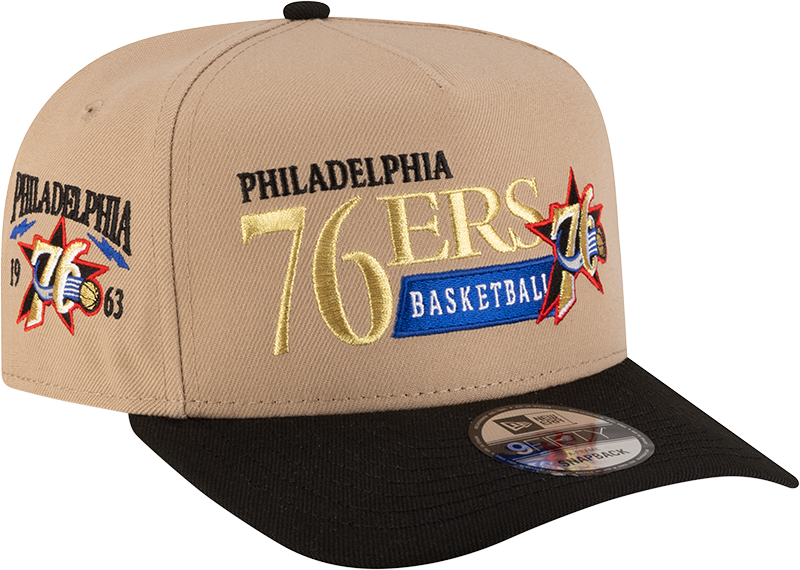 Philadelphia 76ers 1997-2009 Hardwood Classics Liner Camel 9FIFTY A-Frame Snapback Hat