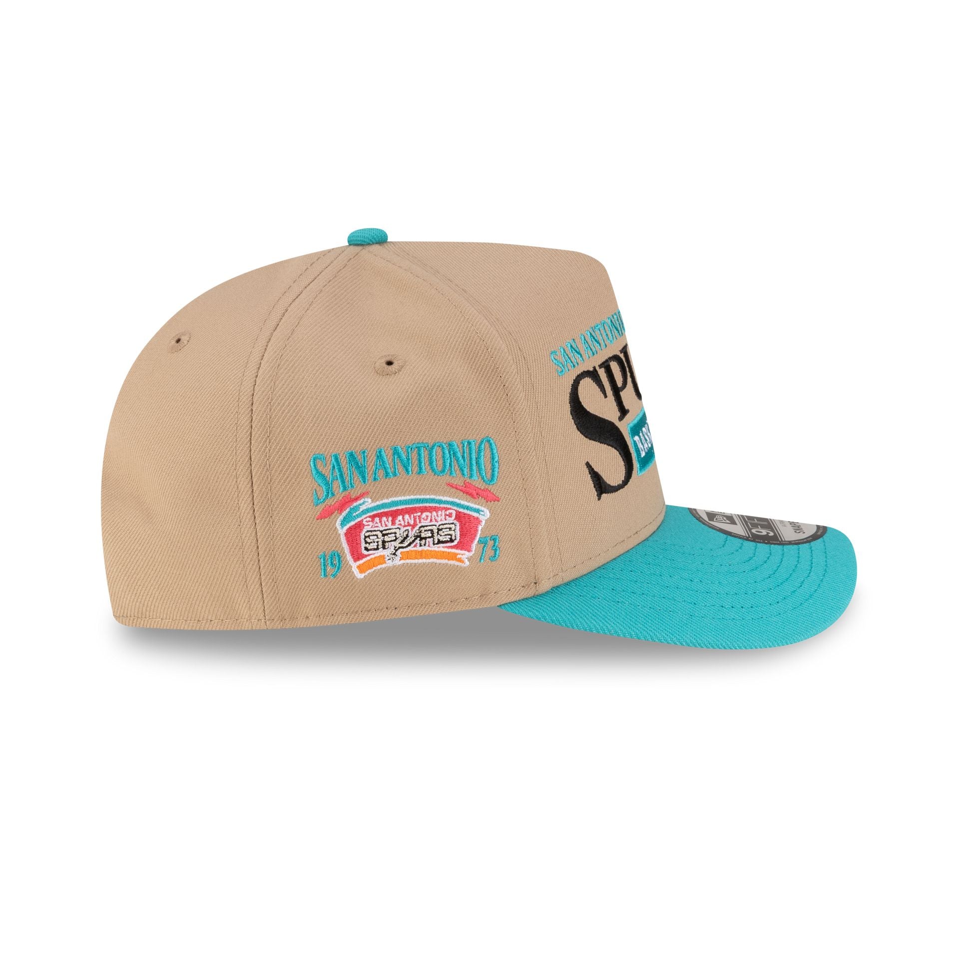 San Antonio Spurs 1989-2002 Hardwood Classics Liner Camel 9FIFTY A-Frame Snapback Hat