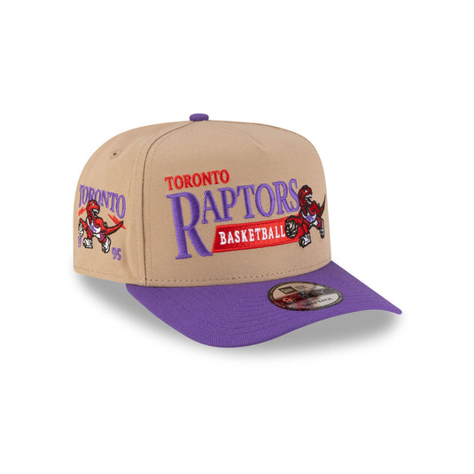 Toronto Raptors 1995-2008 Hardwood Classics Liner Camel 9FIFTY A-Frame Snapback Hat - New Era Cap