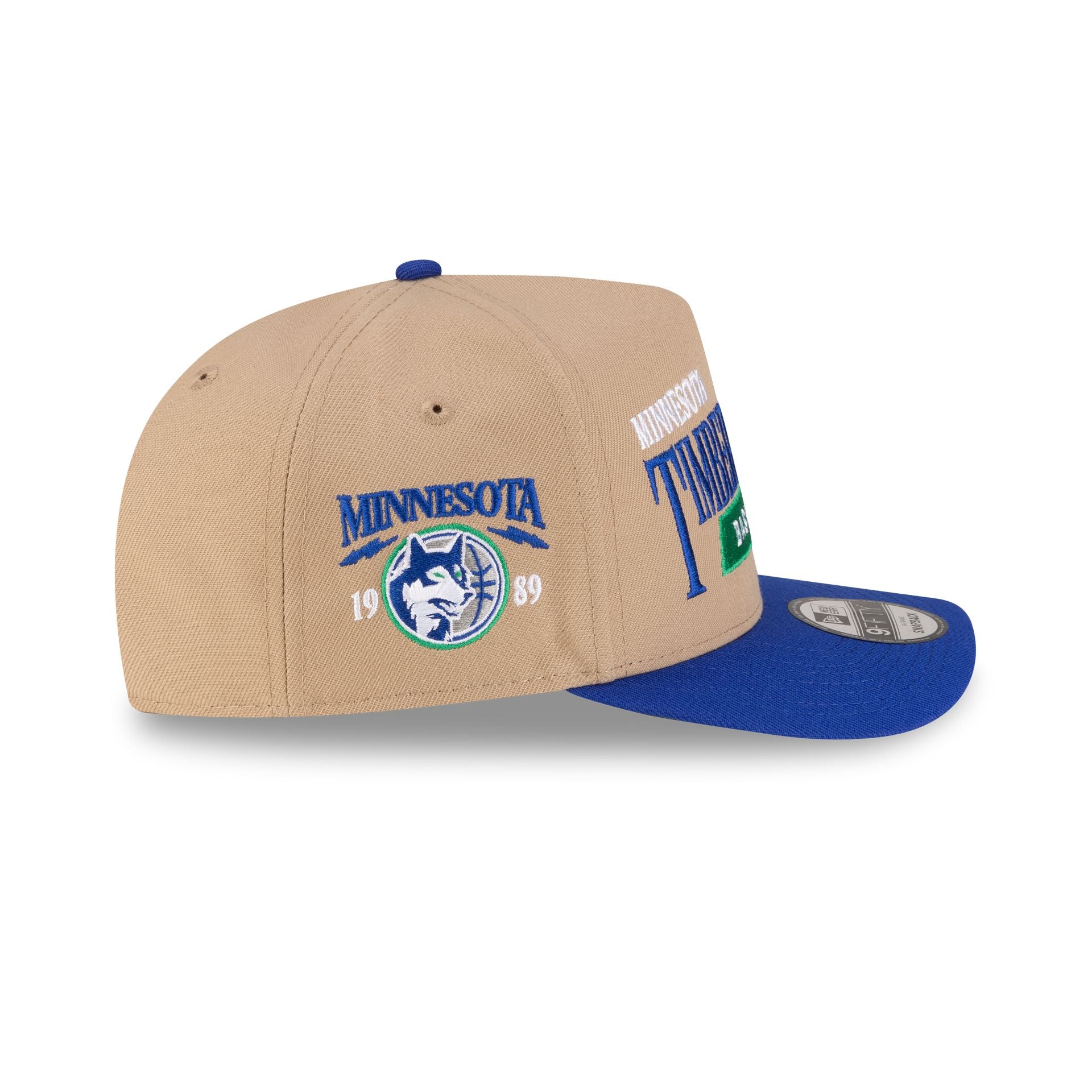 Minnesota Timberwolves 1989-1996 Hardwood Classics Liner Camel 9FIFTY A-Frame Snapback Hat