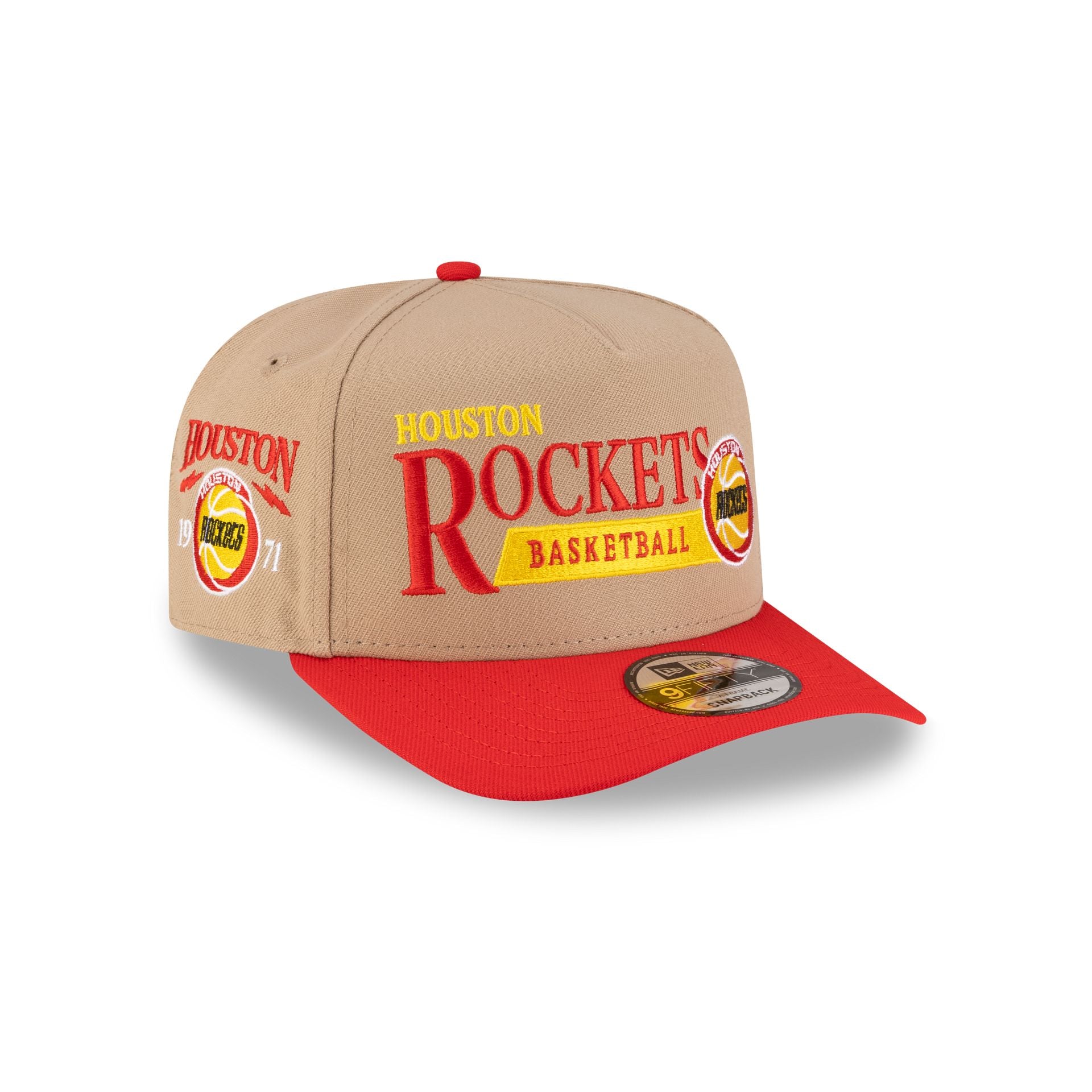 Houston Rockets 1972-1995 Hardwood Classics Liner Camel 9FIFTY A-Frame ...