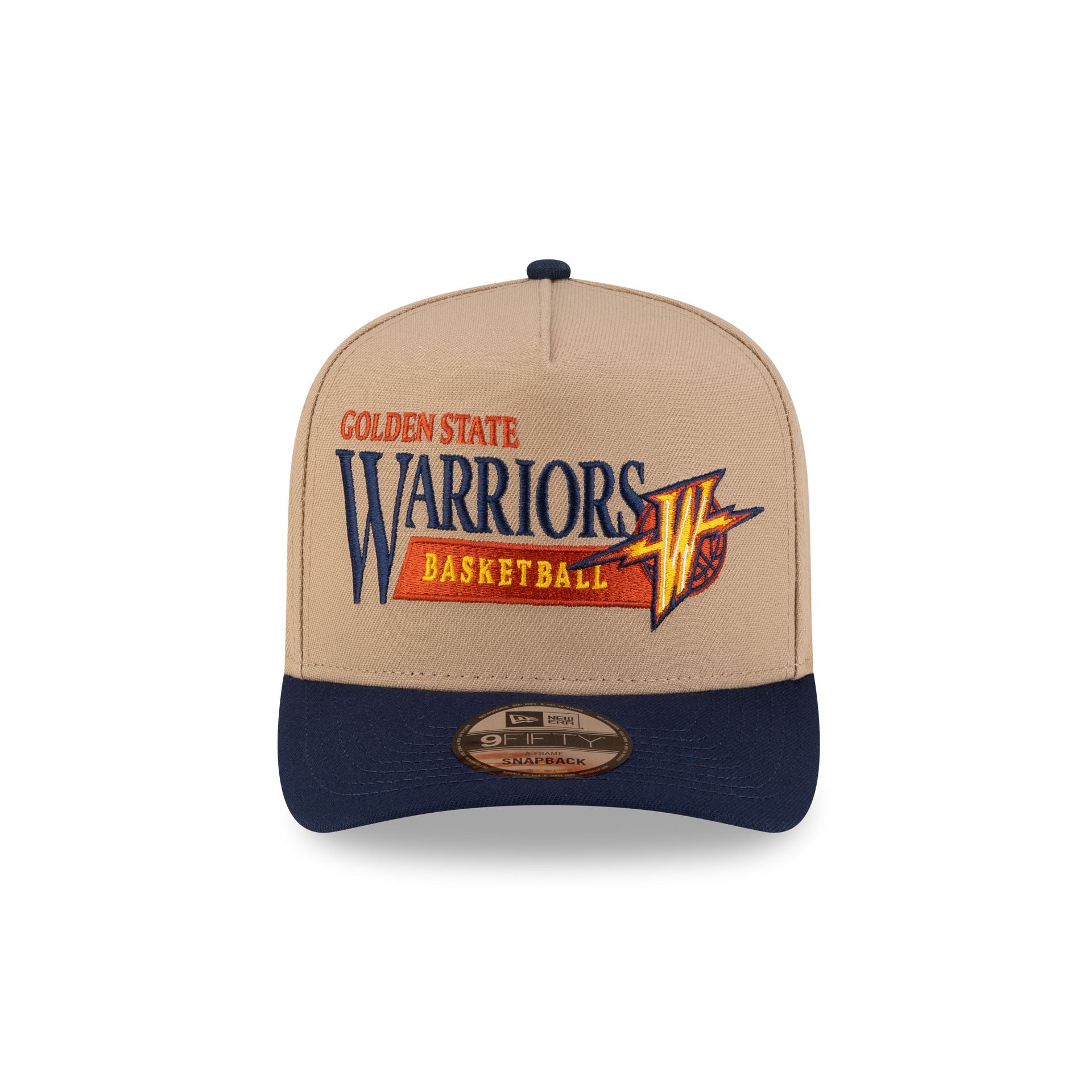 Golden State Warriors 1997-2010 Hardwood Classics Liner Camel 9FIFTY A-Frame Snapback Hat