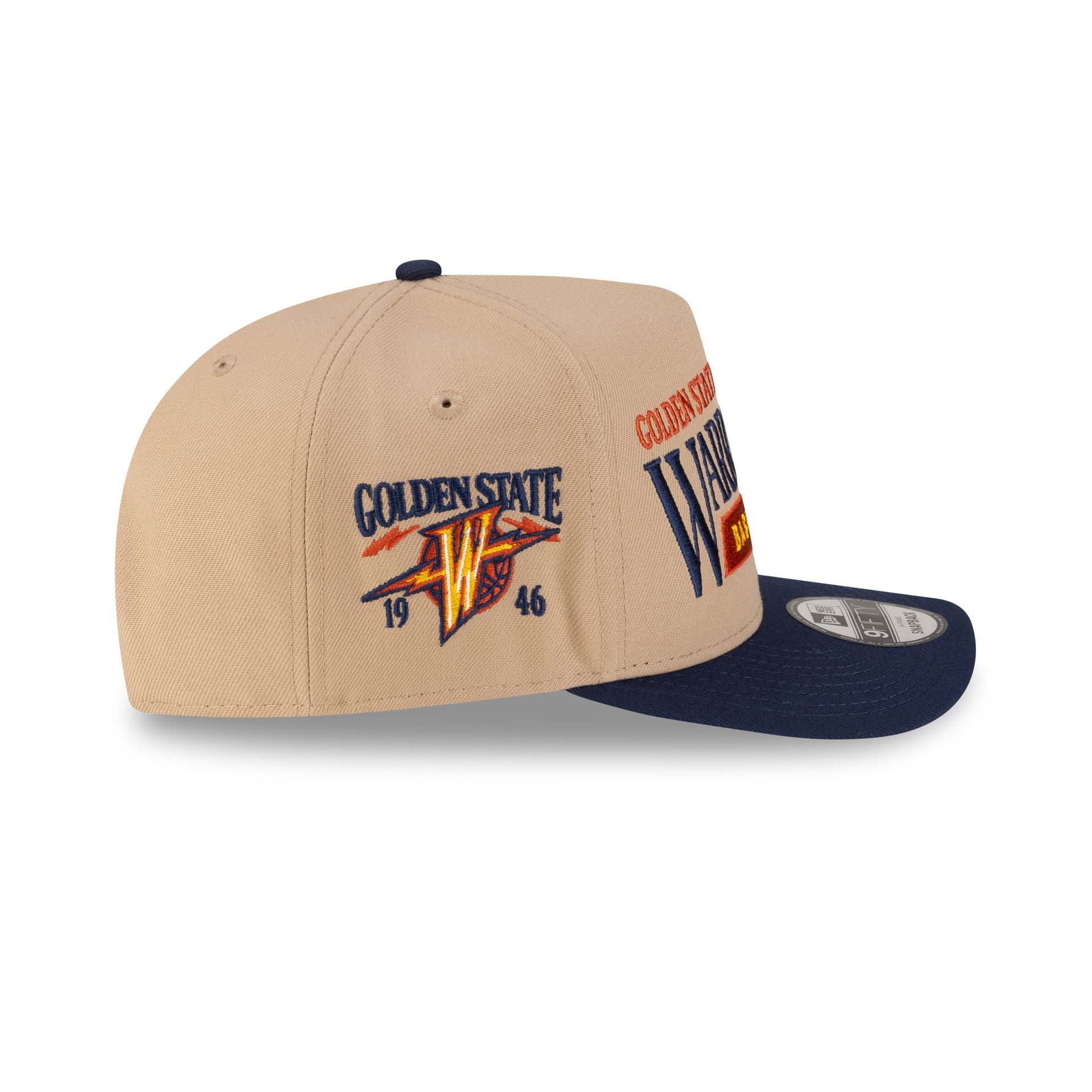Golden State Warriors 1997-2010 Hardwood Classics Liner Camel 9FIFTY A-Frame Snapback Hat