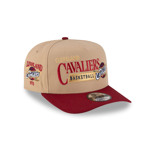 Cleveland Cavaliers 2010-2017 Hardwood Classics Liner Camel 9FIFTY A-Frame Snapback Hat - New Era Cap