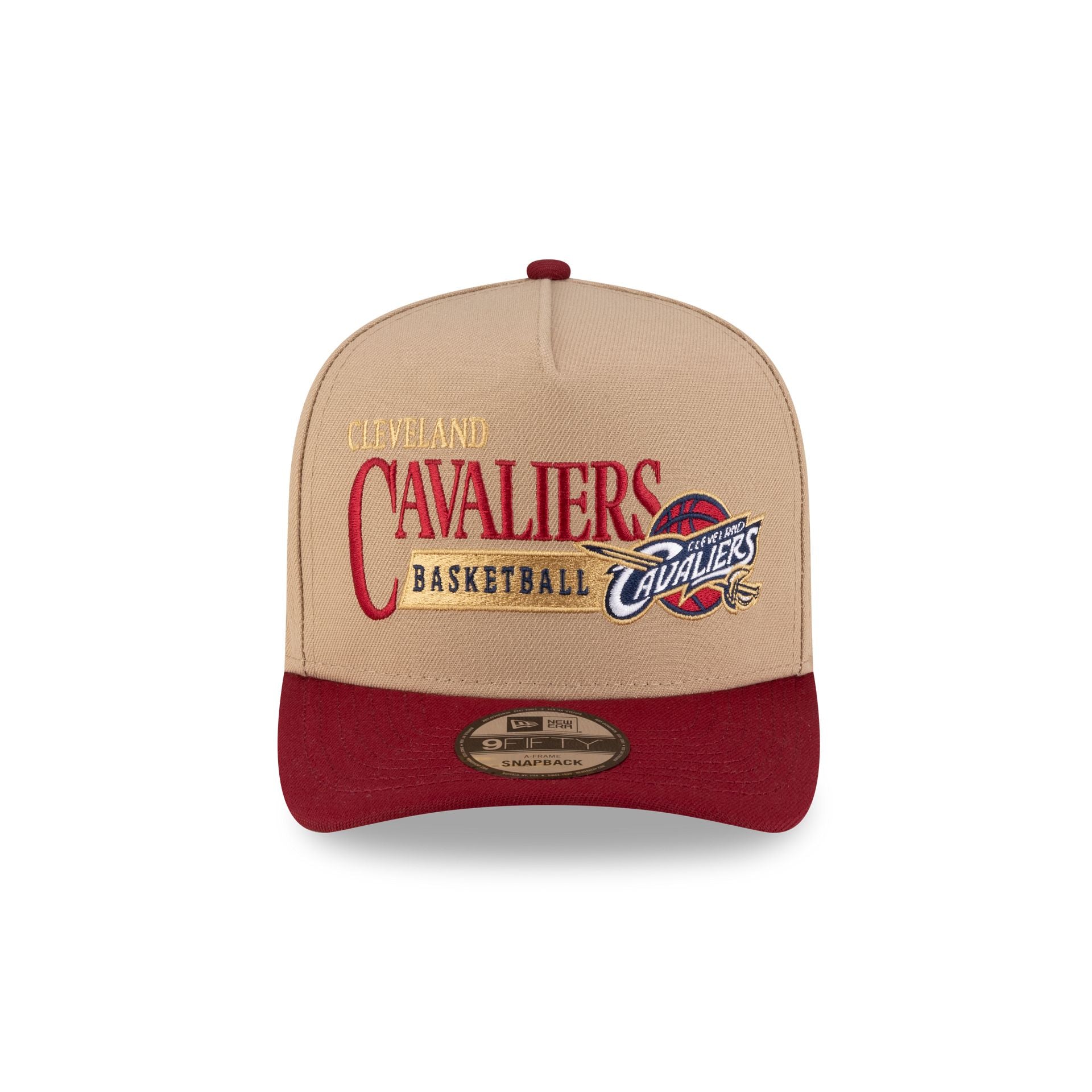 Cleveland Cavaliers 2010-2017 Hardwood Classics Liner Camel 9FIFTY A-Frame Snapback Hat