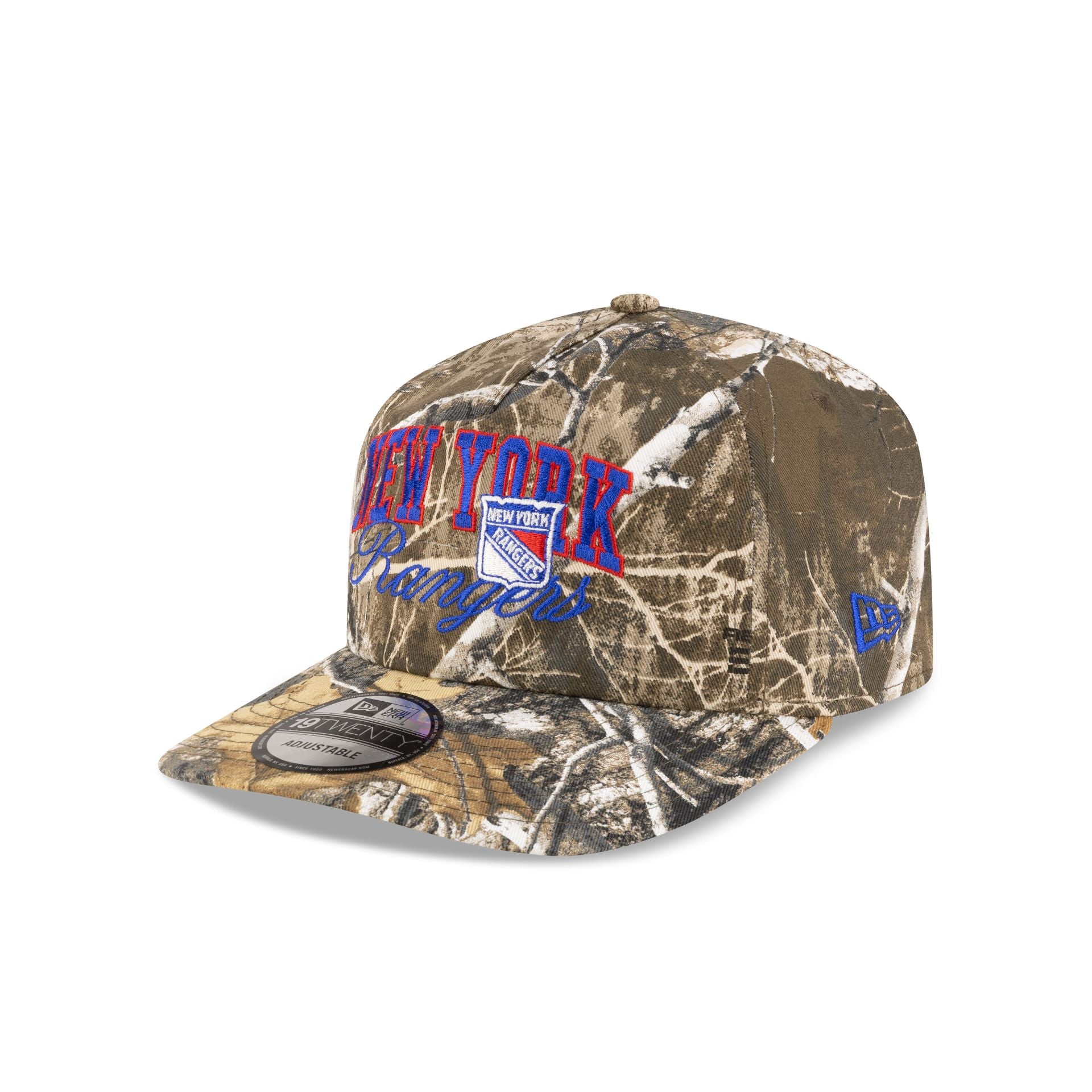 New York Rangers Arch Script Realtree 19TWENTY Snapback Hat