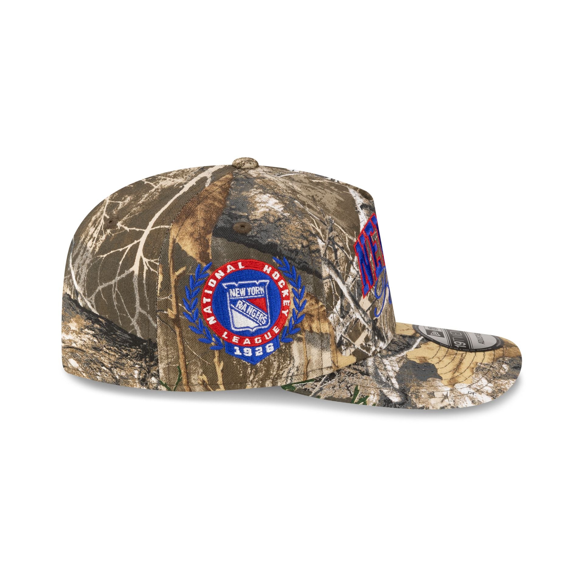 New York Rangers Arch Script Realtree 19TWENTY Snapback Hat