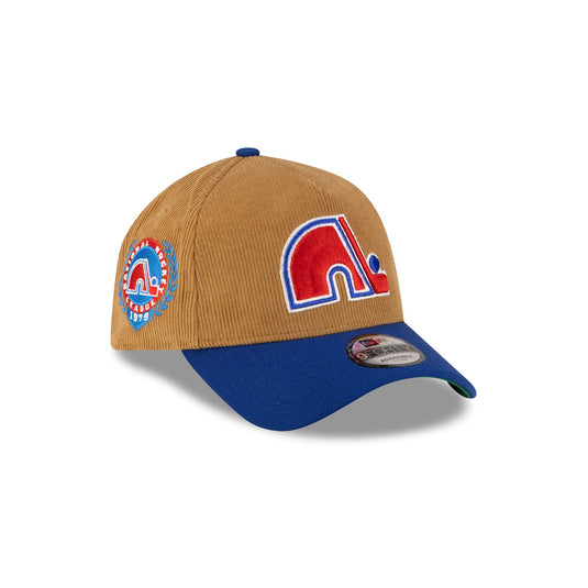 Quebec Nordiques Wheat Corduroy 9FORTY A-Frame Snapback Hat - New Era Cap