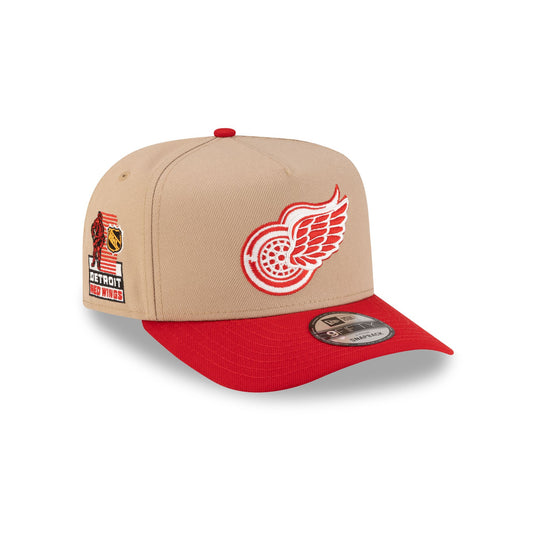 Detroit Red Wings Camel 9FIFTY A-Frame Snapback Hat - New Era Cap