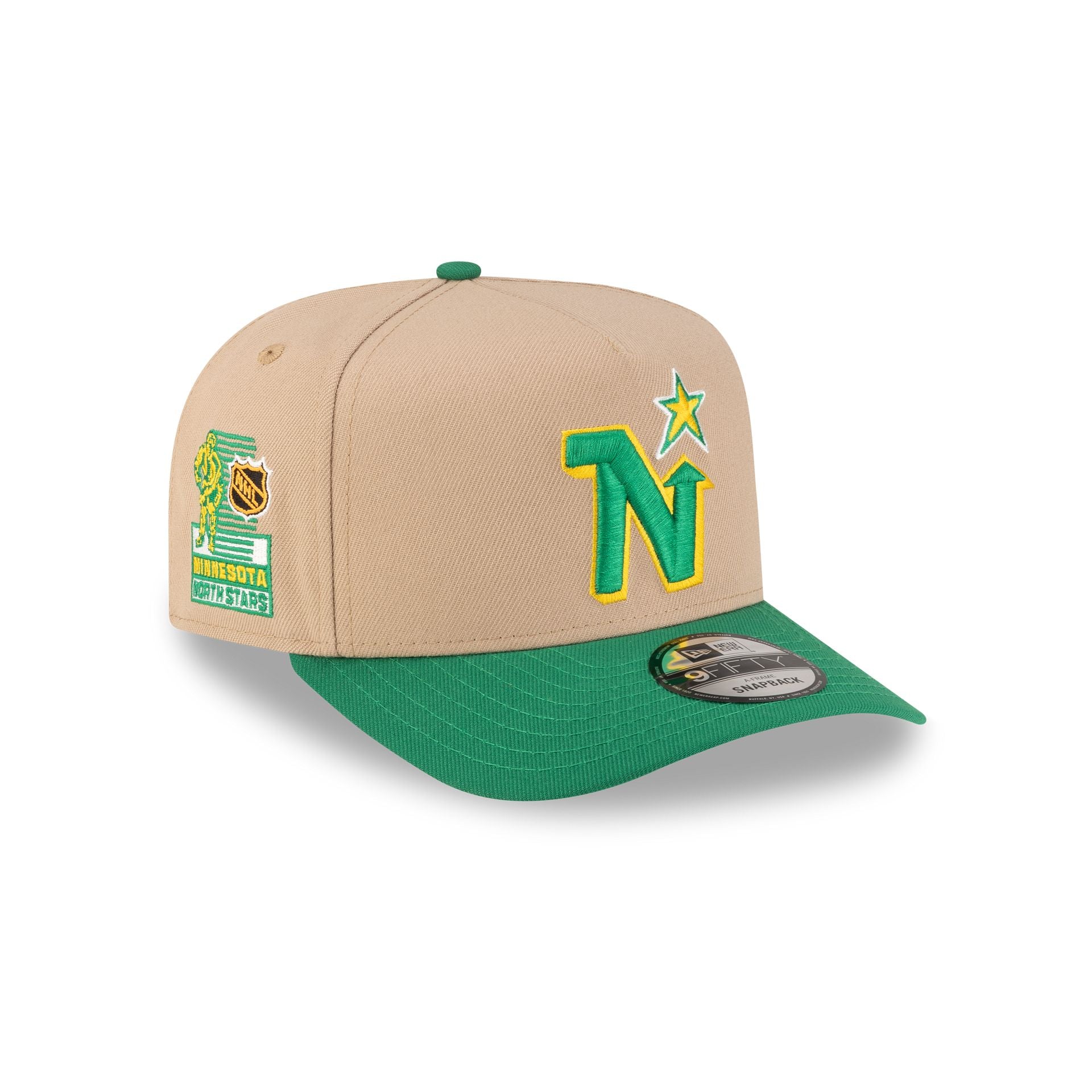 Minnesota North Stars Camel 9FIFTY A-Frame Snapback Hat