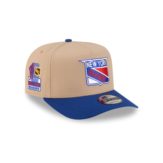 New York Rangers Camel 9FIFTY A-Frame Snapback Hat - New Era Cap