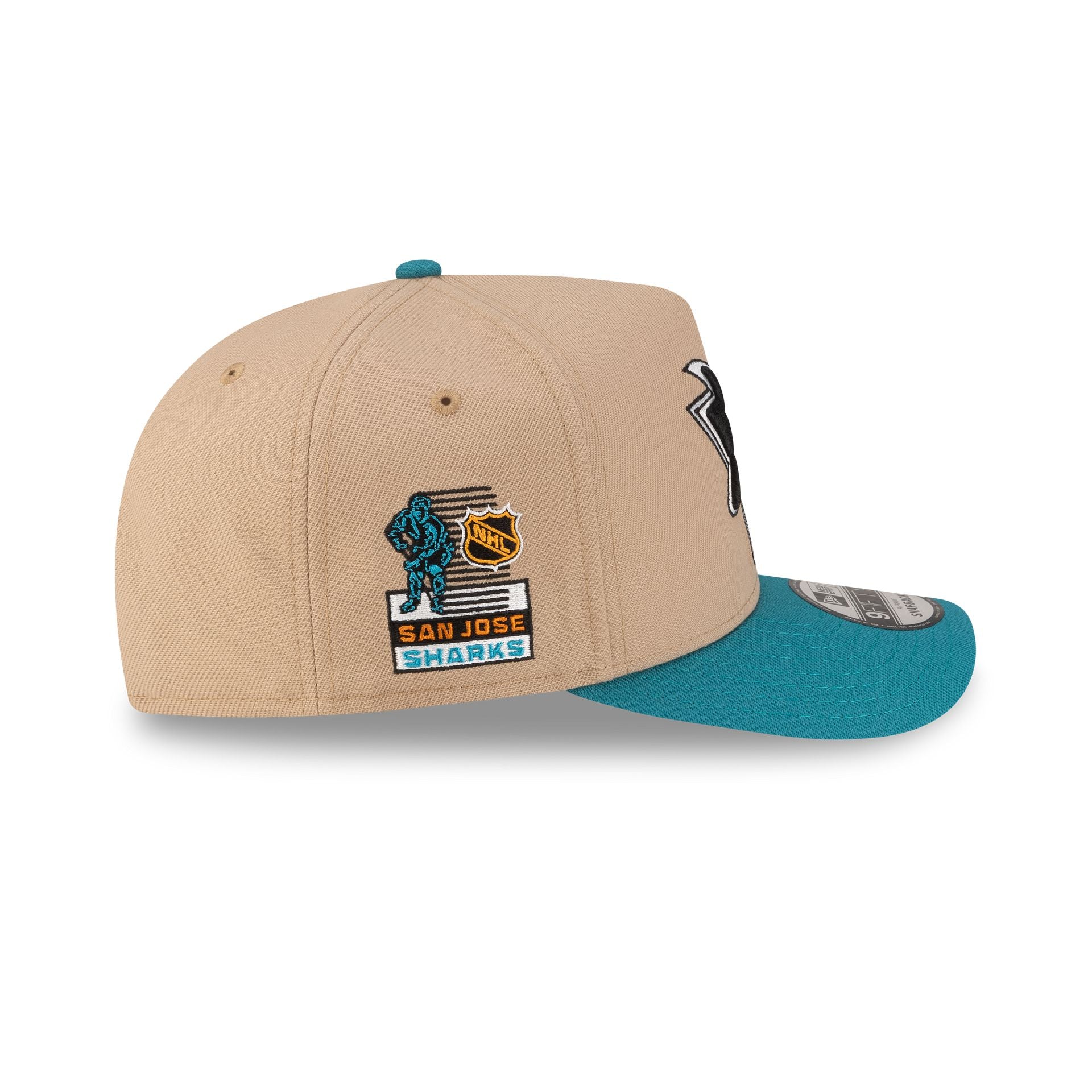 San Jose Sharks Camel 9FIFTY A-Frame Snapback Hat