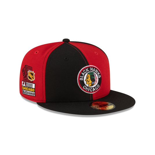 Chicago Blackhawks Pinwheel 59FIFTY Fitted Hat - New Era Cap