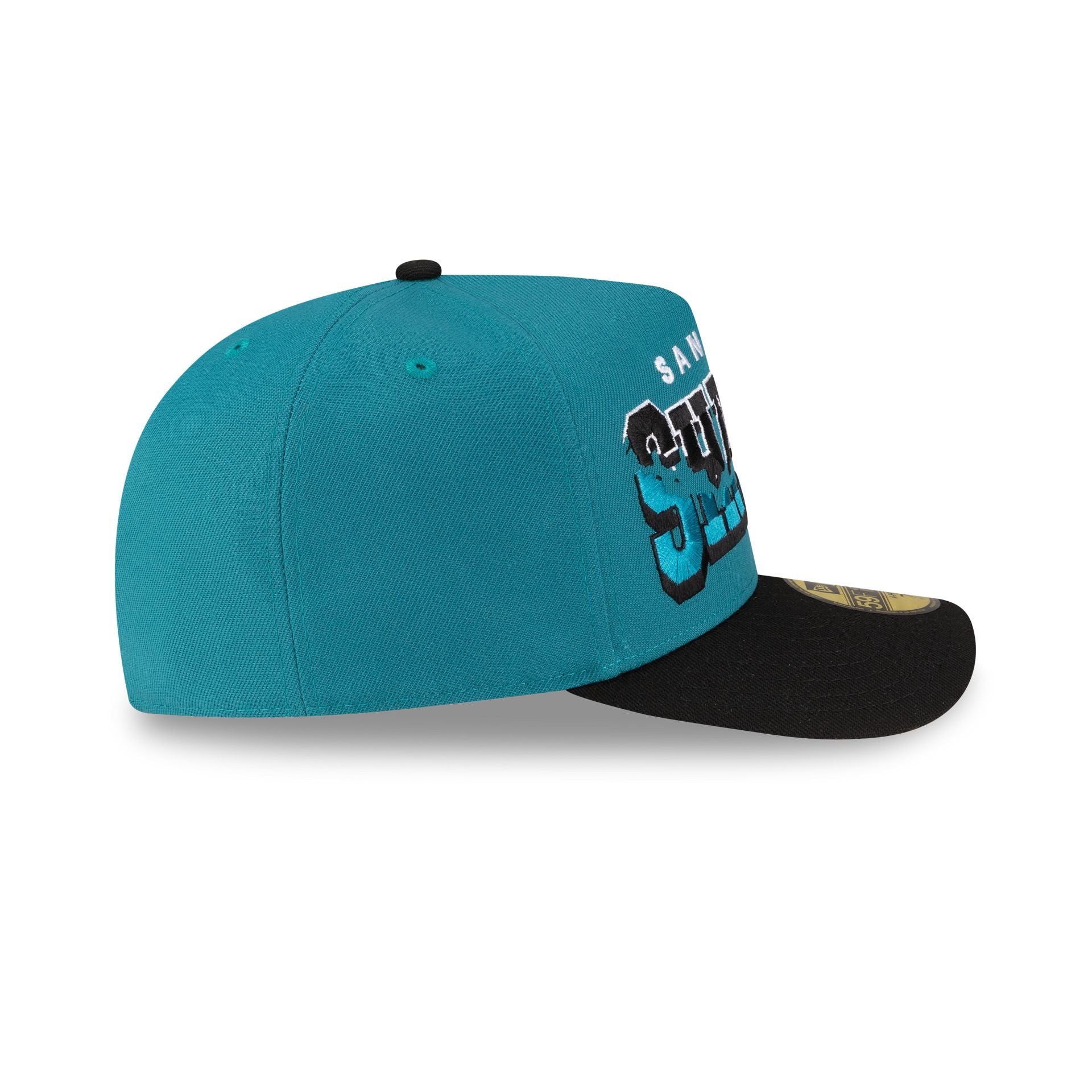 San Jose Sharks Snapped Wordmark 59FIFTY A-Frame Fitted Hat