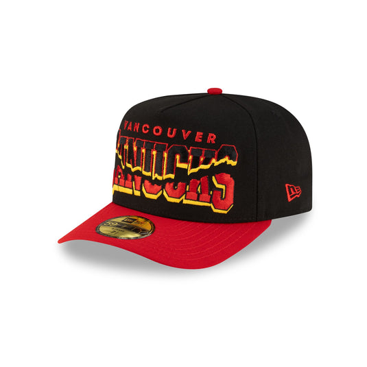 Vancouver Canucks Snapped Wordmark 59FIFTY A-Frame Fitted Hat - New Era Cap