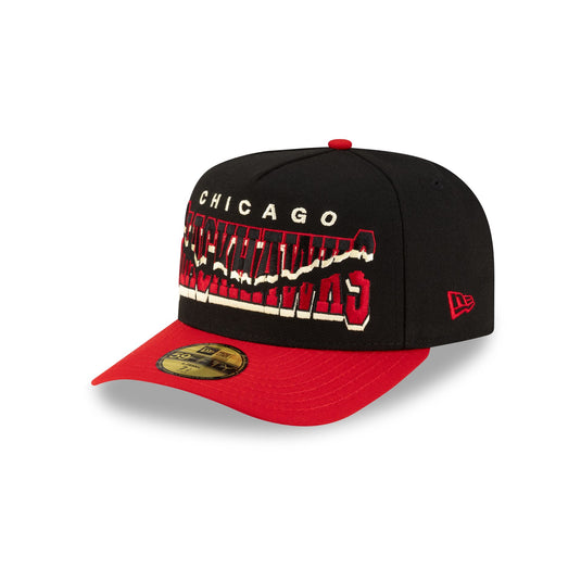 Chicago Blackhawks Snapped Wordmark 59FIFTY A-Frame Fitted Hat - New Era Cap