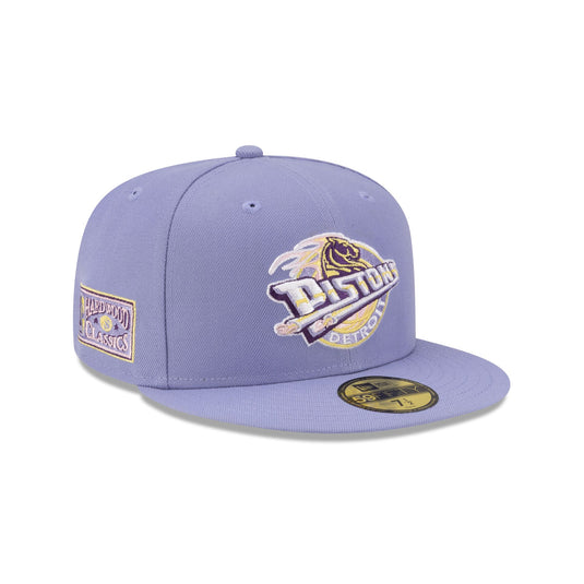 Detroit Pistons Hardwood Classics Lavender Pack 59FIFTY Fitted Hat - New Era Cap