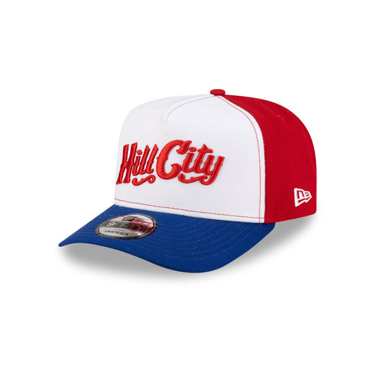 Hill City Howlers White Scarlet 9FORTY A-Frame Snapback Hat - New Era Cap