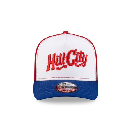 Hill City Howlers White Scarlet 9FORTY A-Frame Snapback Hat