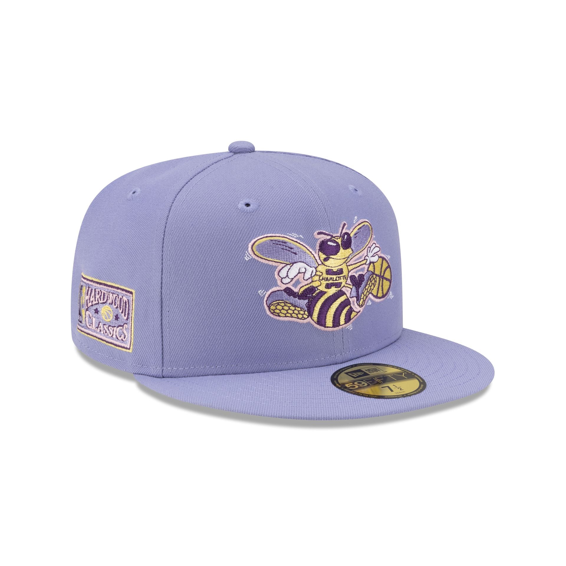 Charlotte Hornets Hardwood Classics Lavender Pack 59FIFTY Fitted