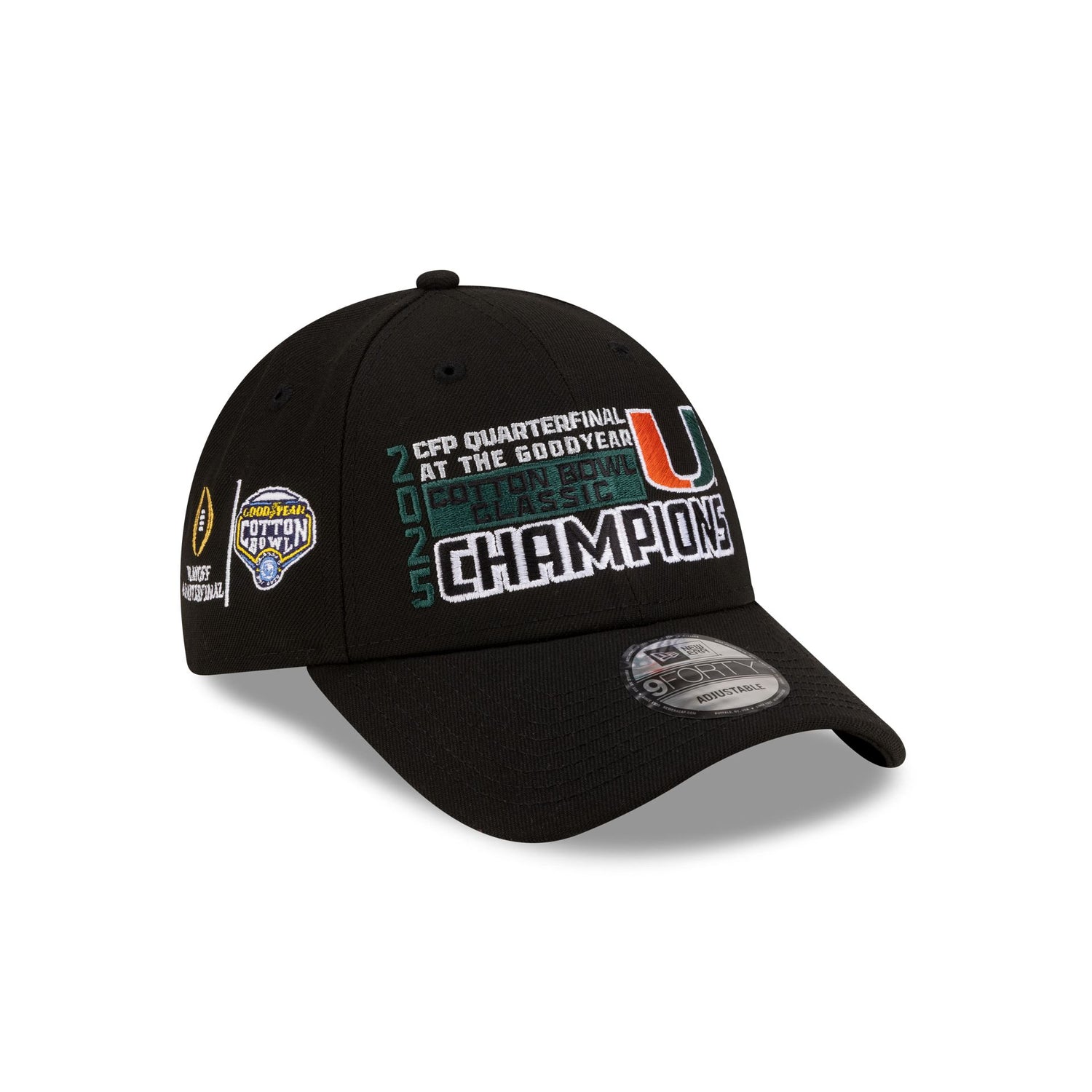 Miami Hurricanes 2026 Cotton Bowl Champions 9FORTY Adjustable Hat