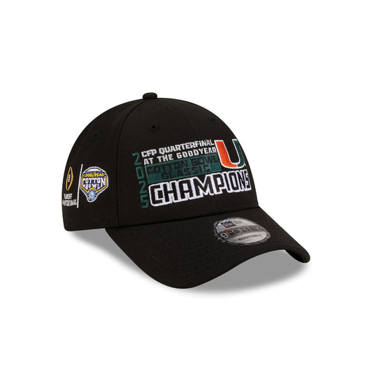 Miami Hurricanes 2026 Cotton Bowl Champions 9FORTY Snapback Hat - New Era Cap