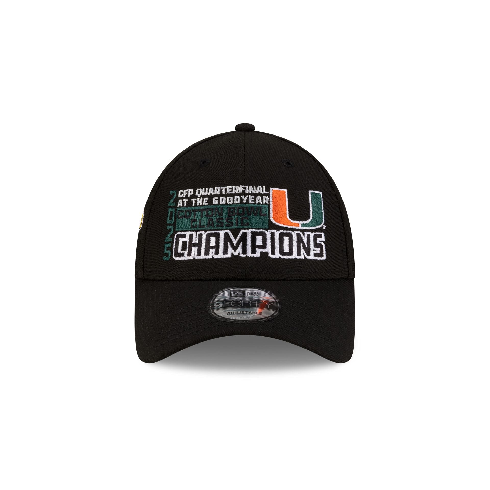 Miami Hurricanes 2026 Cotton Bowl Champions 9FORTY Snapback Hat