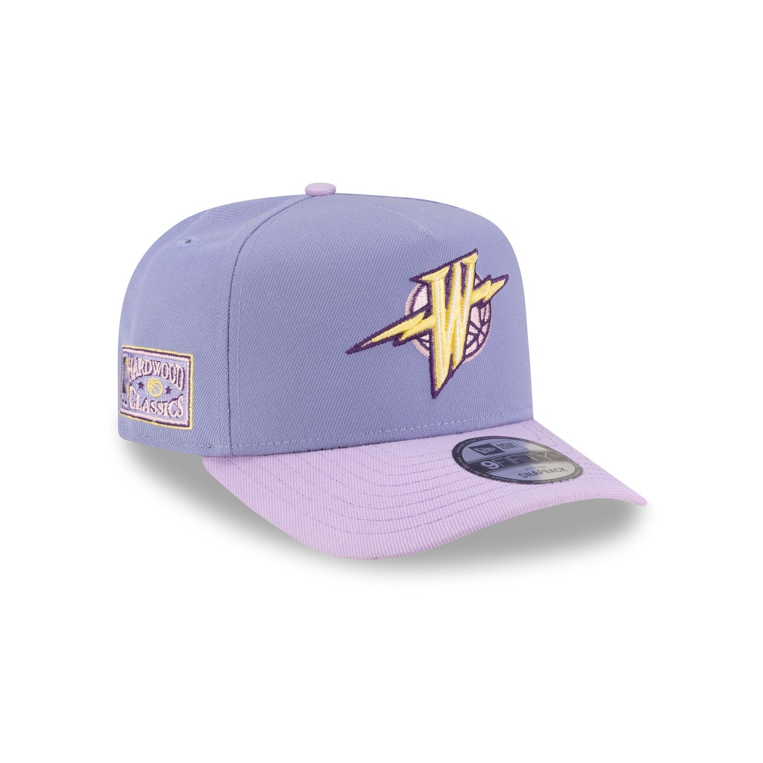 Golden State Warriors Hardwood Classics Lavender Purple 9FIFTY A-Frame Snapback Hat