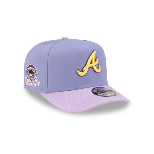 Atlanta Braves Lavender 9FIFTY A-Frame Snapback Hat - New Era Cap