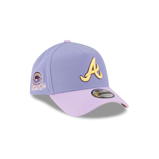 Atlanta Braves Lavender Pink 9FORTY A-Frame Snapback Hat - New Era Cap
