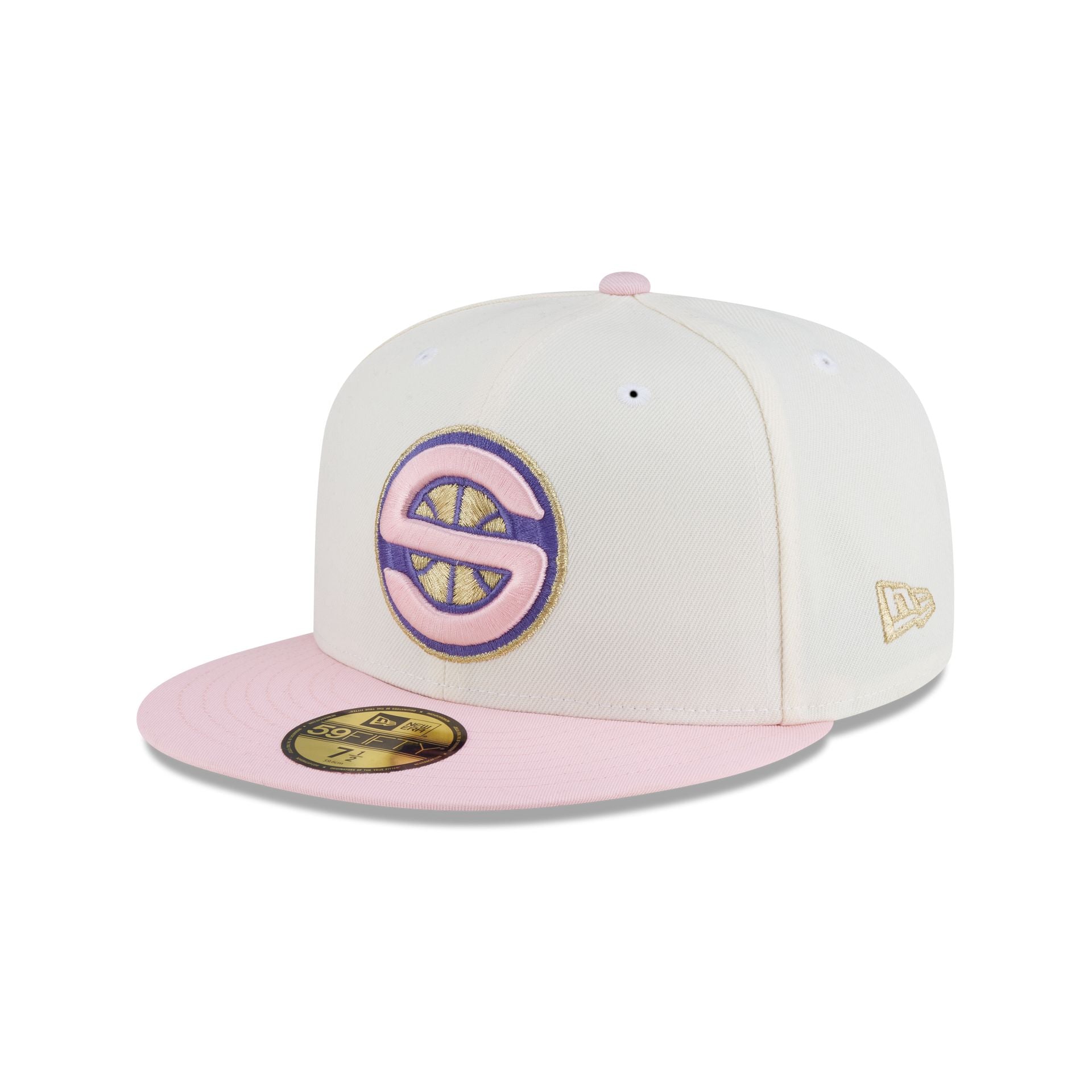 Just Caps Chrome Pink Seattle SuperSonics 59FIFTY Fitted Hat