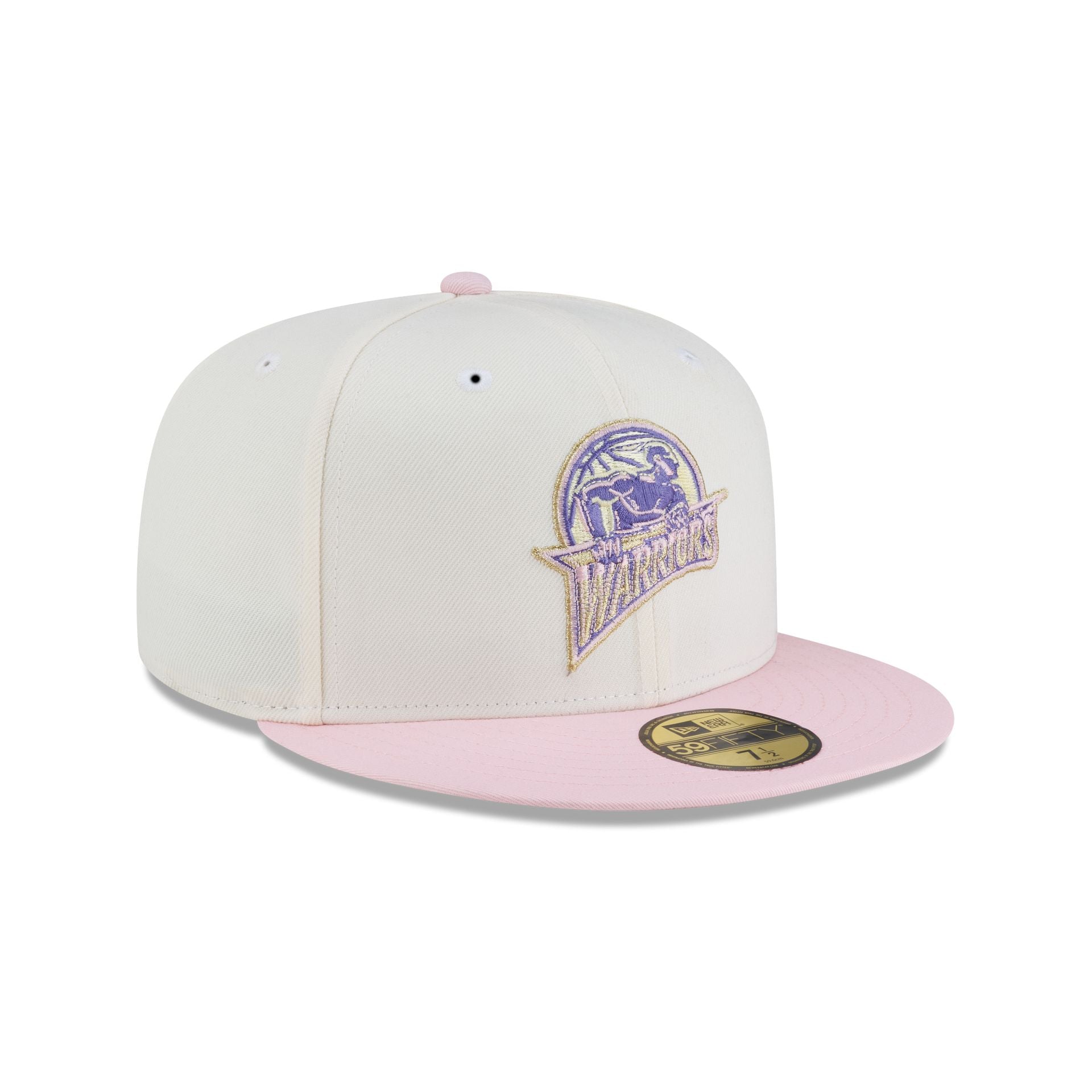 Just Caps Chrome Pink Golden State Warriors 59FIFTY Fitted Hat