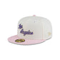 Just Caps Chrome Pink Los Angeles Lakers 59FIFTY Fitted Hat