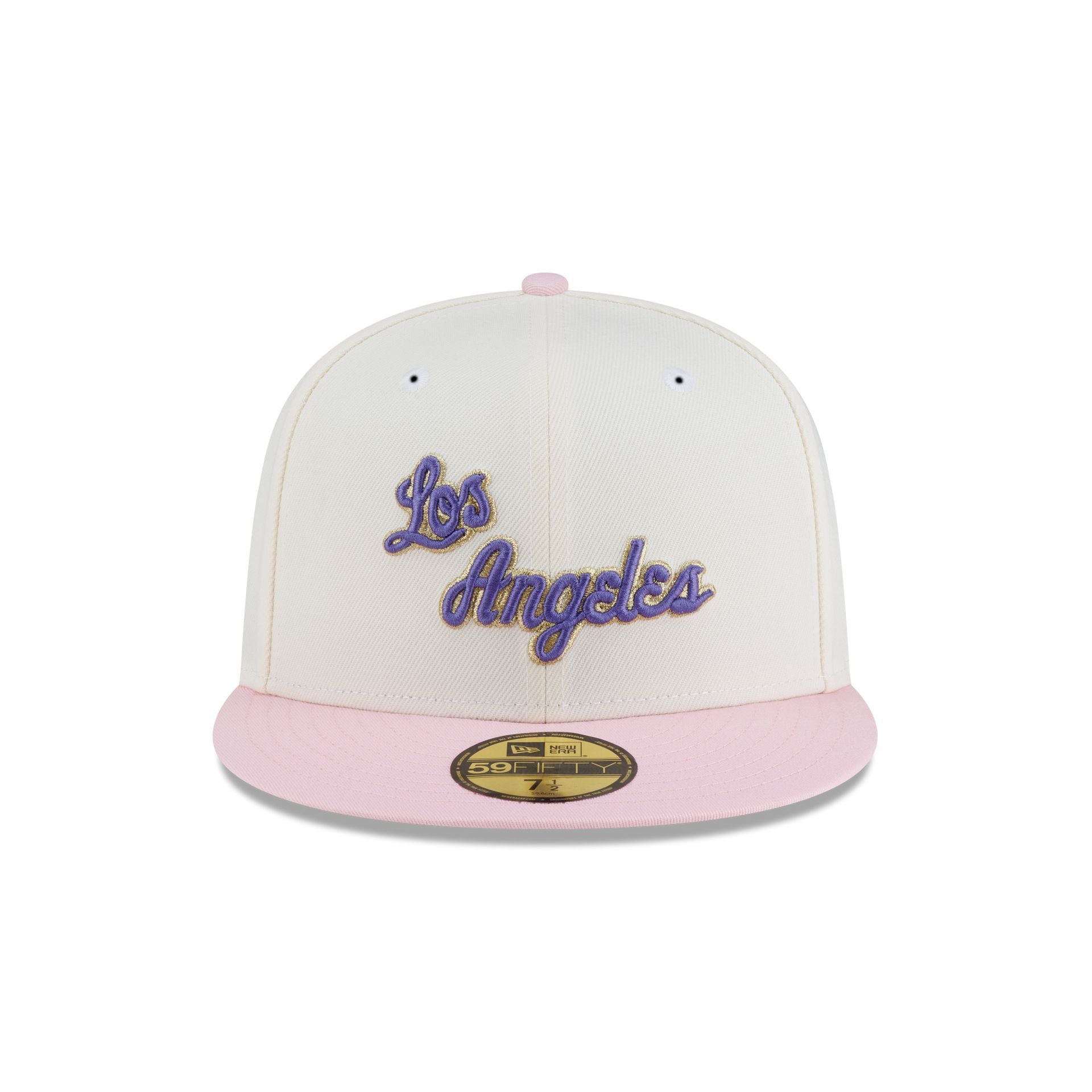 Just Caps Chrome Pink Los Angeles Lakers 59FIFTY Fitted Hat