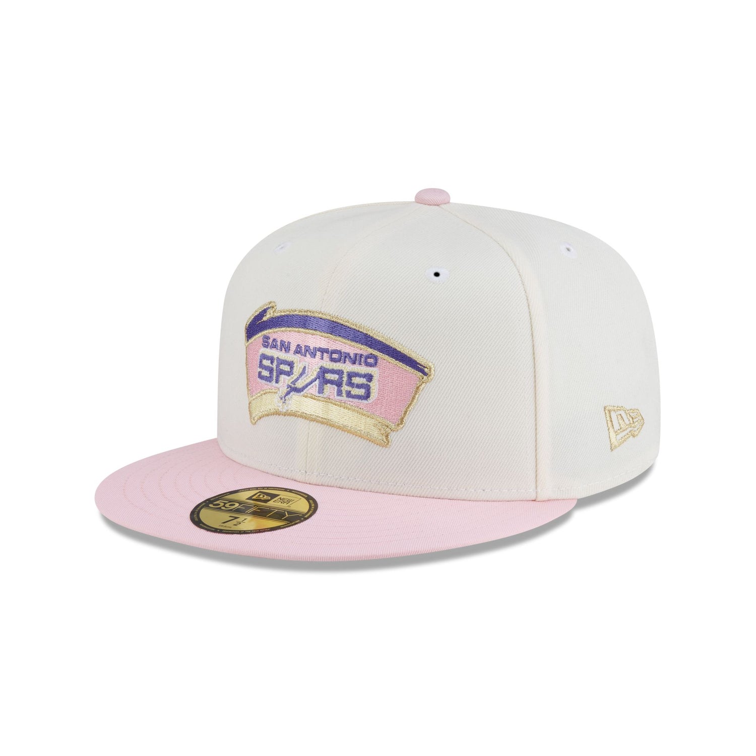 Just Caps Chrome Pink San Antonio Spurs 59FIFTY Fitted Hat