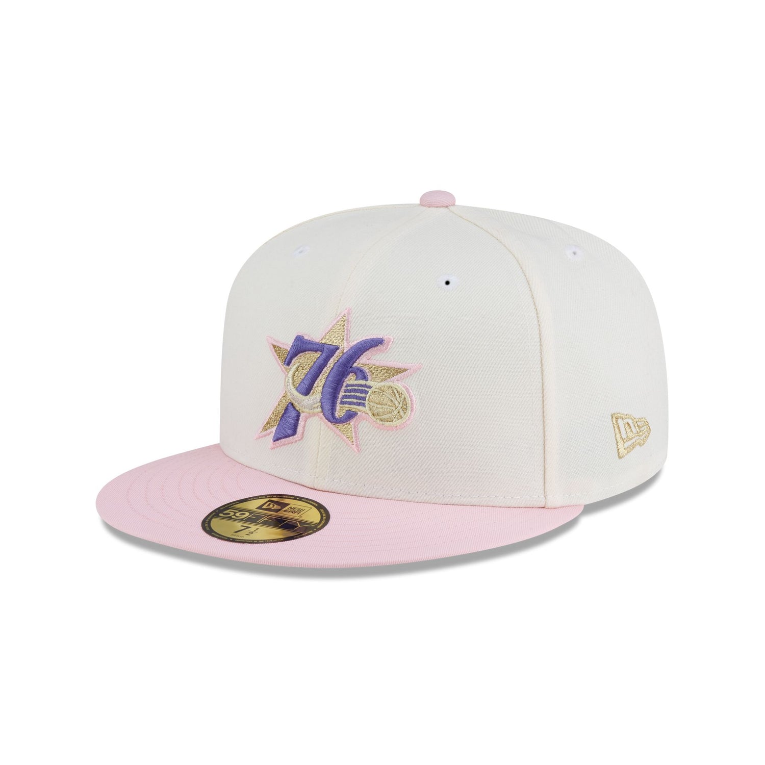 Just Caps Chrome Pink Philadelphia 76ers 59FIFTY Fitted Hat