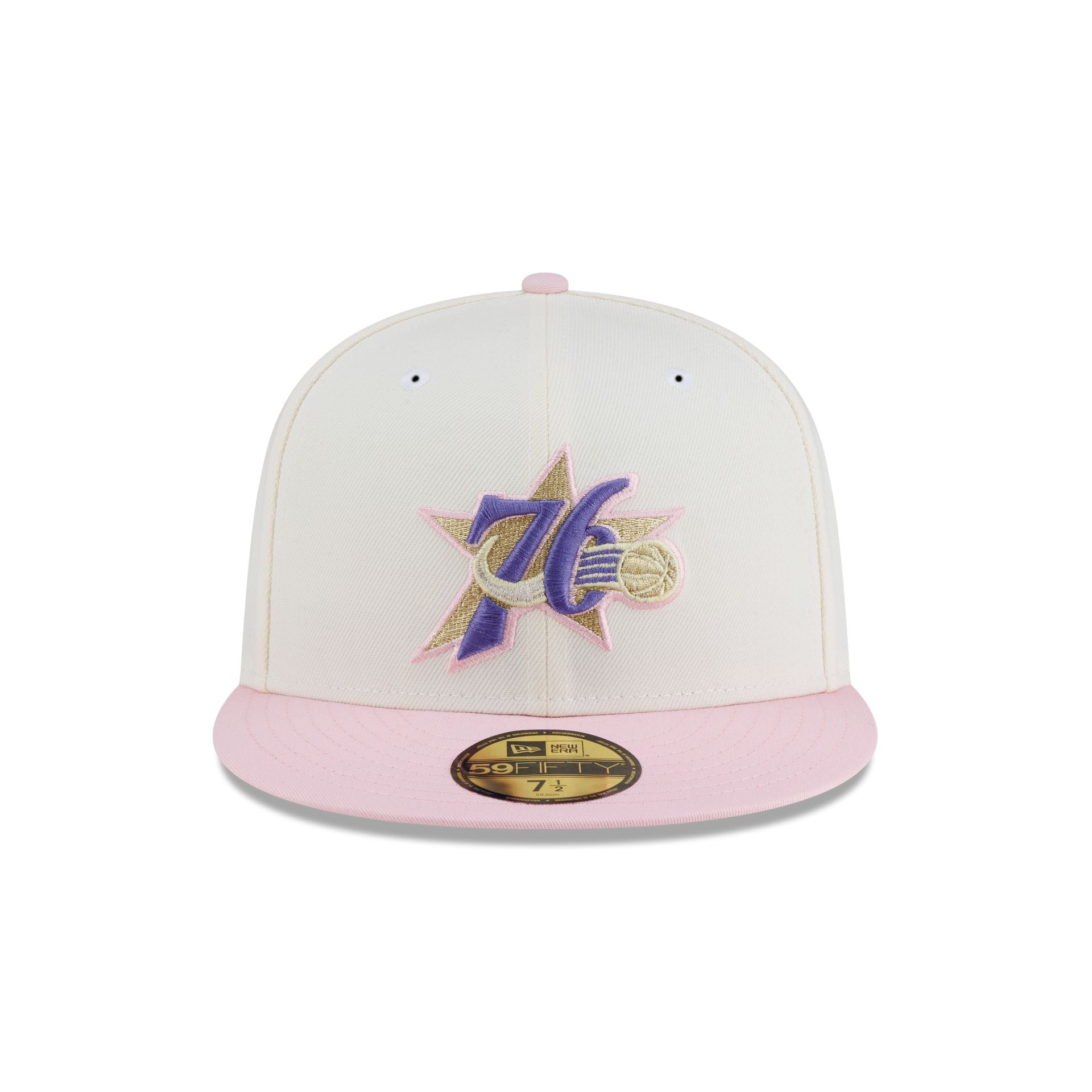 Just Caps Chrome Pink Philadelphia 76ers 59FIFTY Fitted Hat